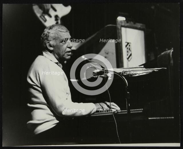 Buddy Rich playing the piano, Forum Theatre, Hatfield, Hertfordshire, November 1986. Artist: Denis Williams