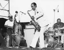 Buddy Tate and Gene Ramey, Capital Radio Jazz Festival, London, 1979. Creator: Brian Foskett