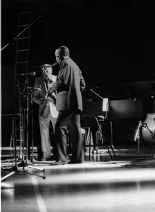 Buddy Tate and Woody Herman, Capital Jazz, Royal Festival Hall, London, July 1985. Artist: Brian O'Connor