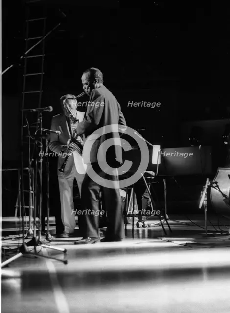 Buddy Tate and Woody Herman, Capital Jazz, Royal Festival Hall, London, July 1985.   Artist: Brian O'Connor.