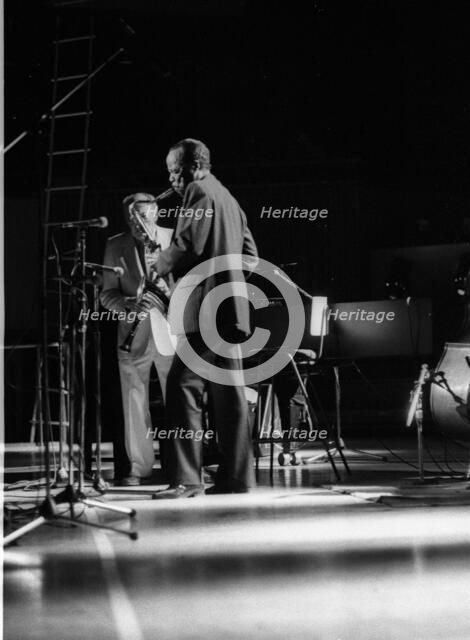 Buddy Tate and Woody Herman, Capital Jazz, Royal Festival Hall, London, July 1985.   Artist: Brian O'Connor.