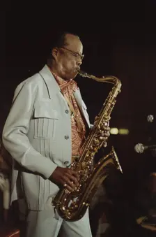 Buddy Tate, (Harlem Stampede), Edinburgh Jazz Festival, Scotland, 1986. Creator: Brian Foskett