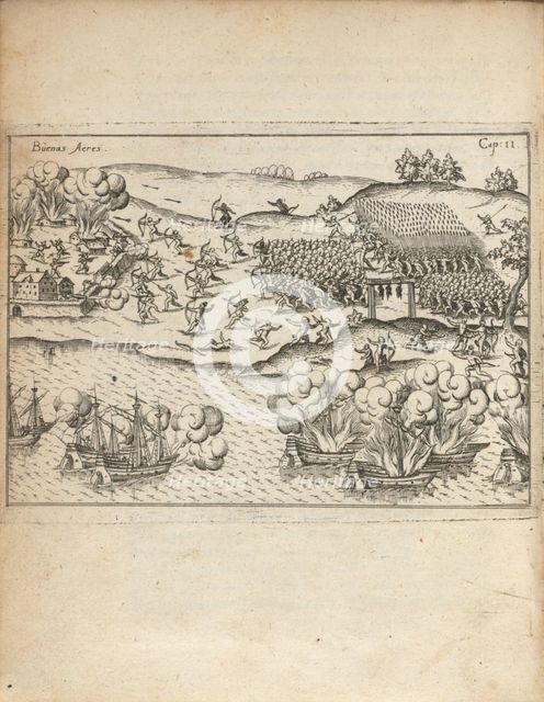 Buenos Aires (From Vera historia... by Ulrich Schmidel), 1599. Artist: Anonymous  