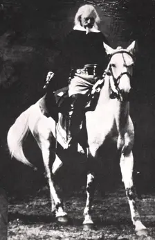Buffalo Bill towards the end of his Wild West Show days, late 19th or early 20th century. Creator: Unknown