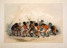 Buffalo Dance, pub. 1845 (colour lithograph). Creator: George Catlin (1796 - 1872)