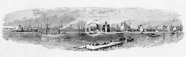'Buffalo Harbor, from the Breakwater', 1883. Artist: Unknown.