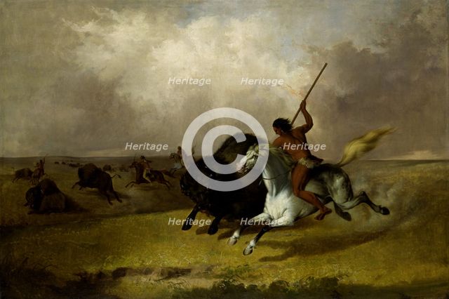 Buffalo Hunt on the Southwestern Prairies, 1845. Creator: John Mix Stanley.