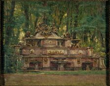 Buffet d'eau in the Grand Trianon gardens, 1917. Creator: Marius Michel
