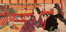 Bugaku Performance at the Imperial Palace during Hinamatsuri, 19th century. Creator: Tsukioka Yoshitoshi