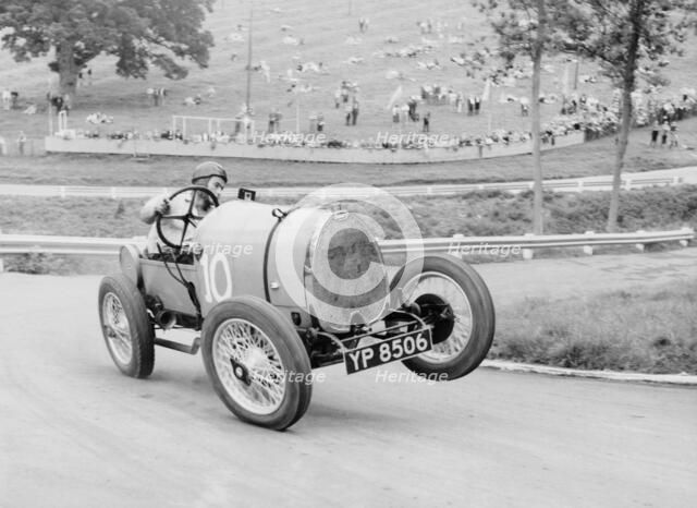 Bugatti T13 Brescia in action, Prescott Hill Climb, Gloucestershire. Artist: Unknown