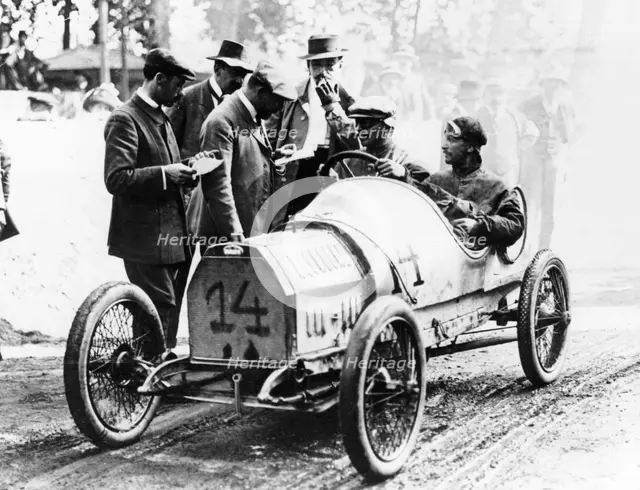 Bugatti Type 13 which competed at the French Grand Prix, Le Mans, 1911. Artist: Unknown