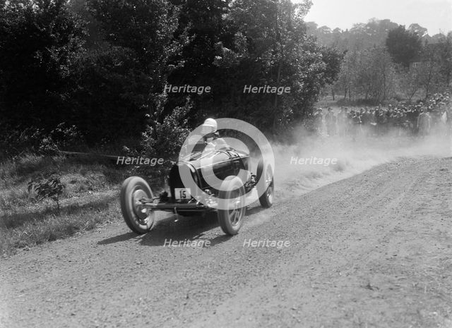 Bugatti Type 35, Bugatti Owners Club Hill Climb, Chalfont St Peter, Buckinghamshire, 1935. Artist: Bill Brunell.
