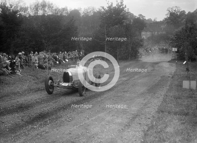 Bugatti Type 35, Bugatti Owners Club Hill Climb, Chalfont St Peter, Buckinghamshire, 1935. Artist: Bill Brunell.