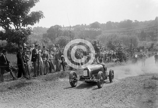 Bugatti Type 35, Bugatti Owners Club Hill Climb, Chalfont St Peter, Buckinghamshire, 1935. Artist: Bill Brunell.