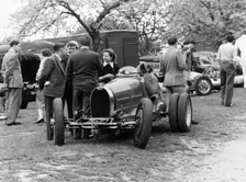 Bugatti Type 35B at Prescott, Gloucestershire, 1954