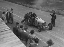 Bugatti Type 35B of Jock Leith at Donington Park, Leicestershire, 1935. Artist: Bill Brunell