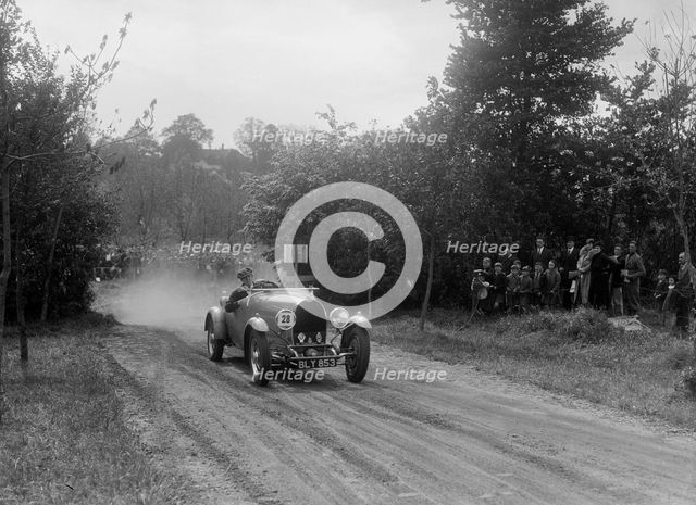 Bugatti Type 49, Bugatti Owners Club Hill Climb, Chalfont St Peter, Buckinghamshire, 1935. Artist: Bill Brunell.