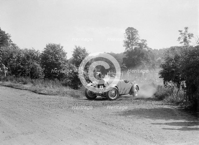 Bugatti Type 49, Bugatti Owners Club Hill Climb, Chalfont St Peter, Buckinghamshire, 1935. Artist: Bill Brunell.