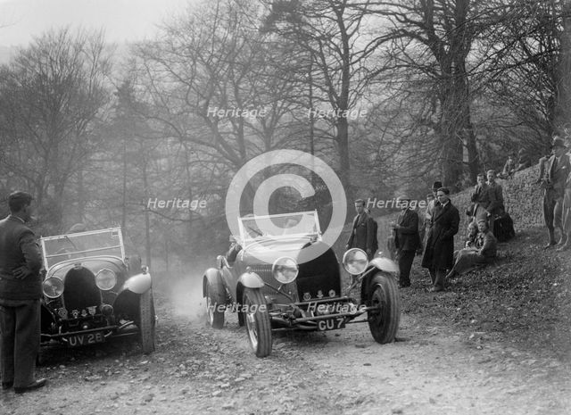 Bugatti Type 49, Bugatti Owners Club Trial, Nailsworth Ladder, Gloucestershire, 1932. Artist: Bill Brunell.