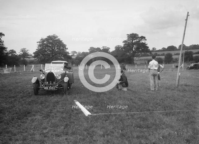 Bugatti Type 40 taking part in the Bugatti Owners Club gymkhana, 5 July 1931. Artist: Bill Brunell.