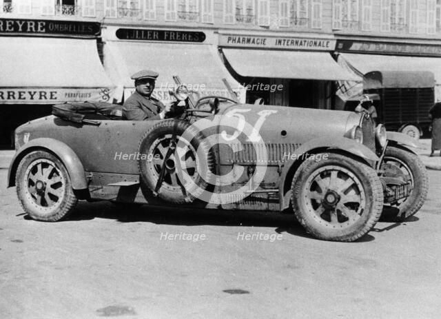 Bugatti Type 43, Nice, France, (late 1920s?). Artist: Unknown