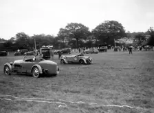 Bugatti Type 43 and Frazer-Nash Falcon taking part in the Bugatti Owners Club gymkhana, 5 July 1931. Artist: Bill Brunell