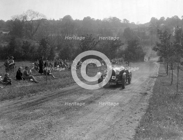 Bugatti Type 43, Bugatti Owners Club Hill Climb, Chalfont St Peter, Buckinghamshire, 1935. Artist: Bill Brunell.