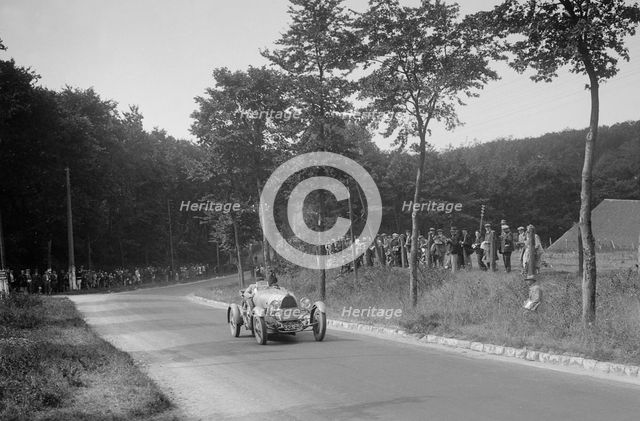 Bugatti Type 43 competing at the Boulogne Motor Week, France, 1928. Artist: Bill Brunell.