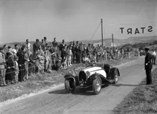 Bugatti Type 55 of CI Craig competing at the Bugatti Owners Club Lewes Speed Trials, Sussex, 1937. Artist: Bill Brunell