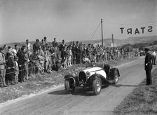 Bugatti Type 55 of CI Craig competing at the Bugatti Owners Club Lewes Speed Trials, Sussex, 1937. Artist: Bill Brunell