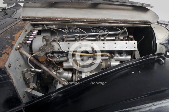 Bugatti type 57S 1937 . Artist: Simon Clay.