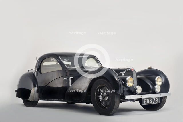 Bugatti type 57S 1937 . Artist: Simon Clay.