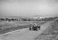 Bugatti Type 59 of A Baron competing in the Bugatti Owners Club Lewes Speed Trials, Sussex, 1937. Artist: Bill Brunell