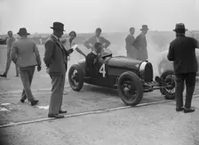 Bugatti at a Surbiton Motor Club race meeting, Brooklands, Surrey, 1928. Artist: Bill Brunell