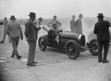 Bugatti at a Surbiton Motor Club race meeting, Brooklands, Surrey, 1928. Artist: Bill Brunell
