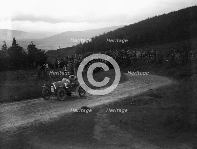 Bugatti Brescia of Raymond Mays, winner of the 1500cc class, Caerphilly Hillclimb, Wales, 1922. Artist: Bill Brunell.