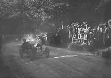 Bugatti Brescia of Raymond Mays competing in the MAC Shelsley Walsh Hillclimb, Worcestershire, 1923. Artist: Bill Brunell