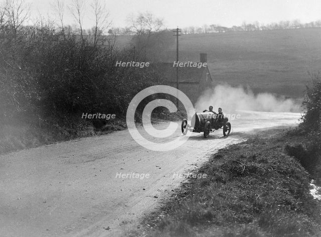 Bugatti Brescia competing in the MAC Shelsley Walsh Hillclimb, Worcestershire, 1920s. Artist: Bill Brunell.