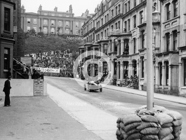 Bugatti in the Mannin Moar race, Isle of Man, 1933. Artist: Unknown