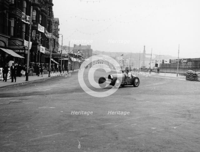 Bugatti in a race on the Isle of Man, 1933. Artist: Unknown