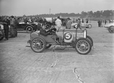 Bugatti of JR Jeffery, winner of a race at a Surbiton Motor Club meeting, Brooklands, Surrey, 1928. Artist: Bill Brunell