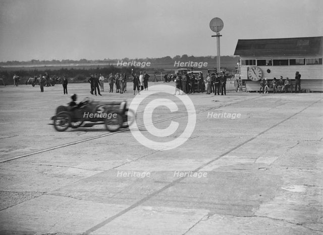Bugatti of JR Jefferys competing at a Surbiton Motor Club race meeting, Brooklands, Surrey, 1928. Artist: Bill Brunell.
