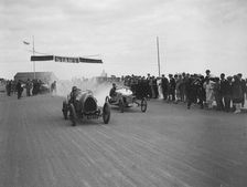 Bugatti of Leon Cushman racing at the Southsea Speed Carnival, Hampshire. 1922. Artist: Bill Brunell