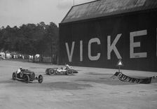 Bugatti Special 5 racing at a BARC meeting, Brooklands, 1933. Artist: Bill Brunell