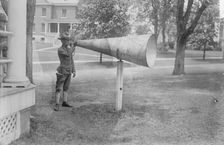 Bugle Megaphone, Fort Totten, 3 Jul 1917. Creator: Bain News Service