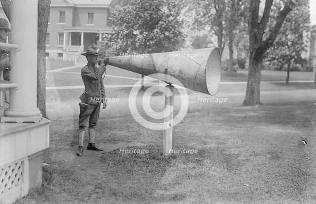 Bugle Megaphone, Fort Totten, 3 Jul 1917. Creator: Bain News Service.
