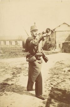 [Bugler], 1880s-90s. Creator: Unknown