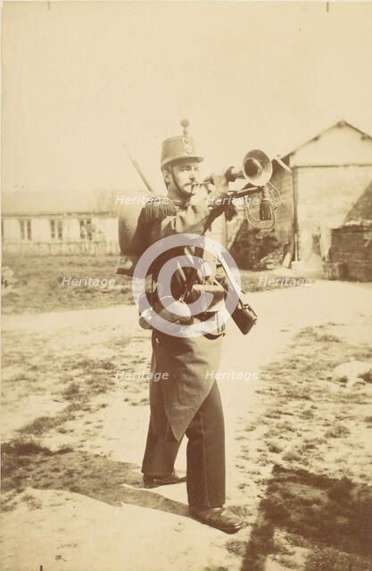 [Bugler], 1880s-90s. Creator: Unknown.