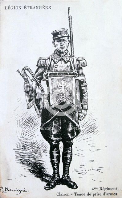 Bugler, 4th Regiment of the French Foreign Legion, 20th century. Artist: Unknown
