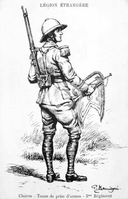 Bugler, 5th Regiment of the French Foreign Legion, 20th century. Artist: Unknown